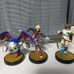 [欠損アリ]amiibo 3体セット シュルク、メタナイト、ピット