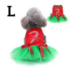 【L】クリスマス ペットコスプレ服 衣装 犬服 コスチュームのサムネイル