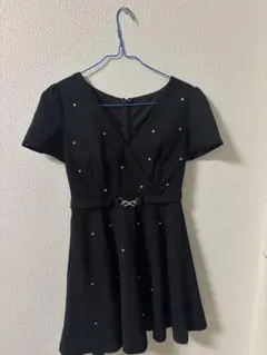 DAZZY ミニドレス 黒 ビジュー付き Sサイズ