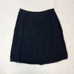 ビームス◆ひざ丈プリーツスカート/ウエストタック サイドジップ きれいめ 透け感のサムネイル