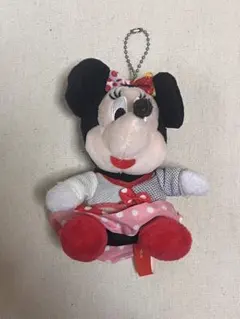 ミニーマウス ぬいぐるみ キーチェーン付き