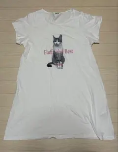 猫プリント Tシャツ