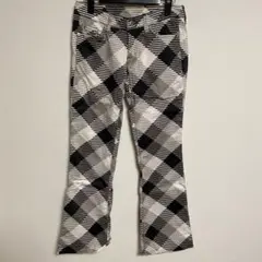 LOUDMOUTH GOLF チェック柄 フレアパンツ US0 レディース