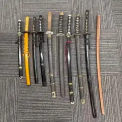 模造刀 まとめ10点セット 脇ざし 脇差し 刀剣 白鞘武器 木刀武具