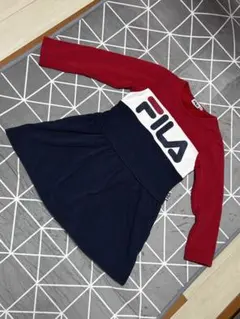 FILA 長袖ワンピース 120cm 赤・紺