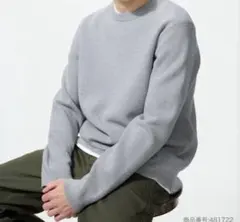 UNIQLO ウォッシャブルミラノリブクルーネックセーター