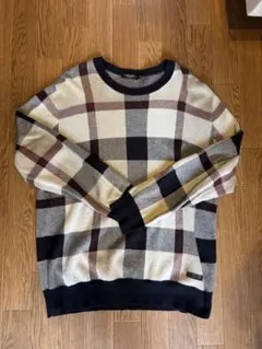 BLACK LABEL チェック柄ニット