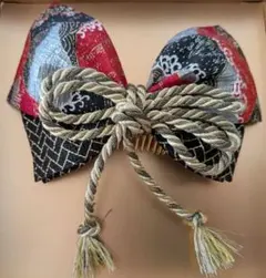 和風リボン型髪飾り ２点セット