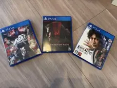 PS4 ソフト 3本セット ペルソナ5 メタルギア ジャッジアイズ(ピエール瀧)