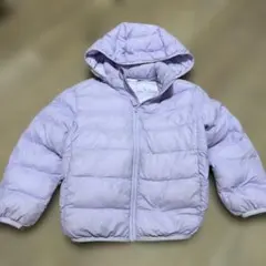 UNIQLO薄紫 フード付き中綿コート 110