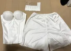 ホワイト コルセット ショーツ セット