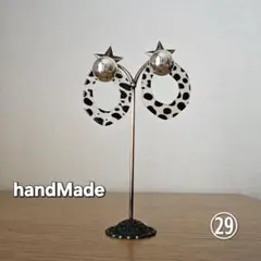 新品未使用✨[handMade] ダルメシアンピアス　㉙