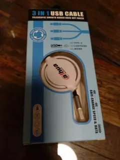 3個口USBケーブル（新品未使用／type-c、ライティング、マイクロ）