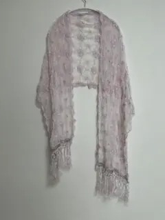 PEITON PLACE 薄紫 レース ストール
