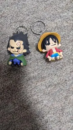 ワンピース ルフィ ゾロの手拭い。 キーホルダーセット