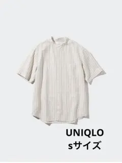 ユニクロ　コットンリネンスタンドカラーシャツ