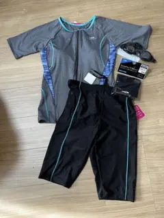 女性ジップアップ水着4点セット