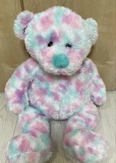 レア　コストコ　くま　ぬいぐるみ　マーブル　レインボー　カラフルのサムネイル