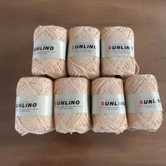 NIKKELON-S SUNLINO 高品質リネン.コットン40g 7個セット