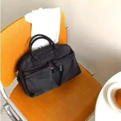 大人気　韓国風　ナイロンバッグ　ブラック　大容量