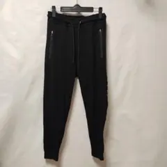 ZARA ブラック エンボス加工 スウェットパンツ ジョガーパンツ EUR L