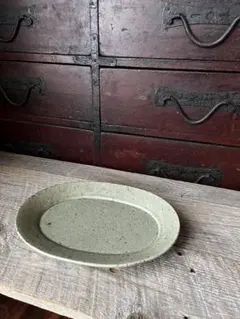 清岡幸道　オーバル皿　２枚セット 青灰白オリーブオーバル皿 小 - gallery, あるゐは_shop 食器