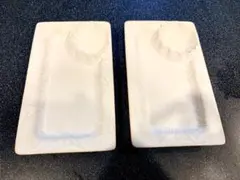 【2枚セット】貝殻モチーフ 長方形プレート　THREEPPY オフホワイト　食器のサムネイル