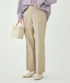 【green label relaxing】プレスト ワイド パンツ ベージュM