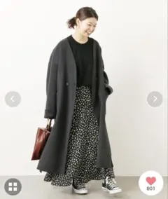 JOURNAL STANDARD Vネックリバーガウンコート グレー