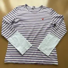 PLAY COMME des GARÇONS ボーダー長袖Tシャツ L
