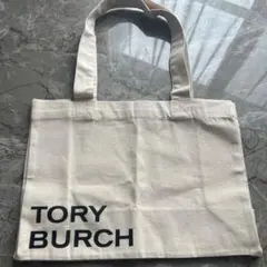TORY BURCH ロゴ入りエコバッグ ベージュ