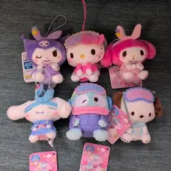 サンリオキャラクターズねむねむドリーミーマスコット6点セット
