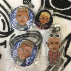 ELLY クリアチャーム 缶バッジ アクリルキーホルダー セット