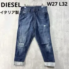 ♪ ディーゼル　TINSIE W27 デニムパンツ ダメージ加工 ロールアップのサムネイル