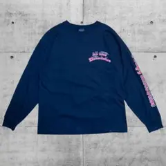 バッグプリント ブラック 長袖カットソー L y2k モンスター