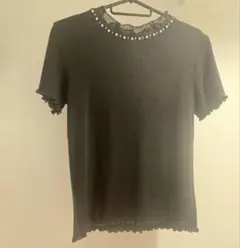 INGNI パールつき半袖　トップス 黒 M