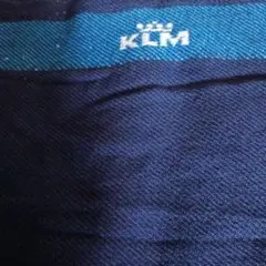KLM オランダ航空のひざかけネイビー ストライプ生地