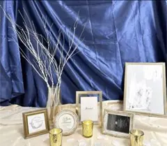 結婚式　ウェルカムスペースまとめ売り　小物　フォトフレーム　冬婚　秋婚　ゴールド