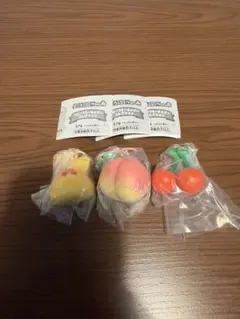 どうぶつの森 フルーツキーホルダーコレクション 3種セット ベル袋 モモ 他