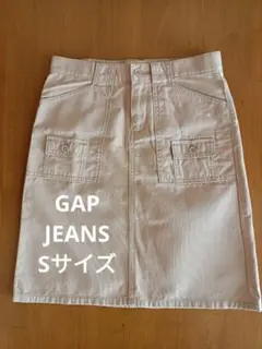 GAPJEANS ベージュ コットンタイトスカート ポケット付き