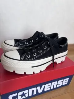 値下げ！CONVERSE 厚底 オールスター　チャンクOX 23.0 スニーカー