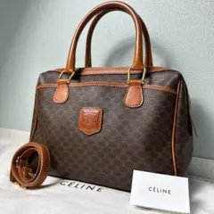 極美品✨セリーヌ ミニボストンバッグ 2way マカダム柄 トリオンフ ハンド