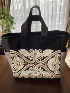 インド刺繍リボン・トートバッグ