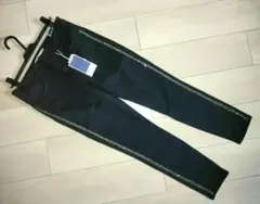 新品 ZARA ラインストーン デニムパンツ40サイドライン ビジュー 海外購入