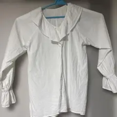 ローリズファーム　フリル付きホワイトシャツ