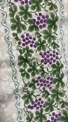 源右衛門源コレクションテーブルランナーセンター テーブルセンター 白 葡萄柄