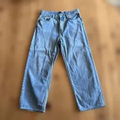 UNIQLO ワイドストレートジーンズ ブルー メンズ 33