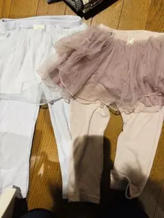 チュチュ付きレギンス 100cm ２枚セット