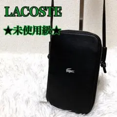 LACOSTE ラコステ ショルダー バッグ ポーチ ブラック 黒 ワニ - メルカリ