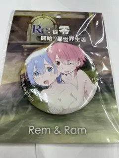 Re:ゼロから始める異世界生活 缶バッジ 入浴 レム ラム　中国台湾